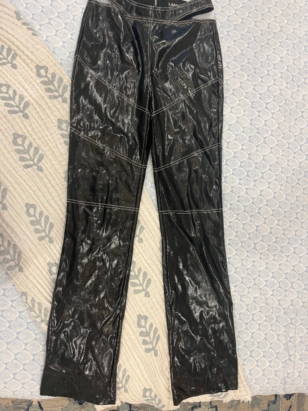I AM GIA shiny pants size large